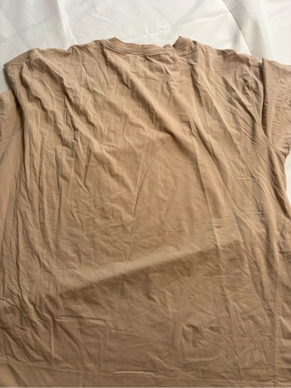 YPB Men's Classic Crew Neck T-Shirt in Beige size xl